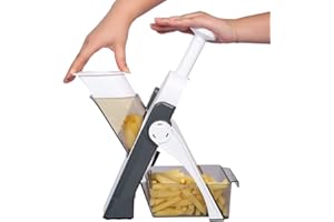 ONCE FOR ALL Gemüseschneider mit Auffangbecken, Gemüsehobel ideal als Pommesschneider & Kartoffelschneider, Zwiebelschneider 