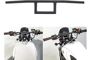 JFG RACING Manillar de motocicleta de 22 mm de 7/8 pulgadas de caja de ventana estilo ataque manillar universal para la mayoría de los cruceros Bobber Bike Cafe Racer o cualquier aplicación personalizada negro
