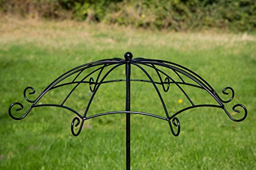 Rankschirm Schwarz 72cm x 136cm Rankstab Schirm Rosenschirm Rankhilfe - 5