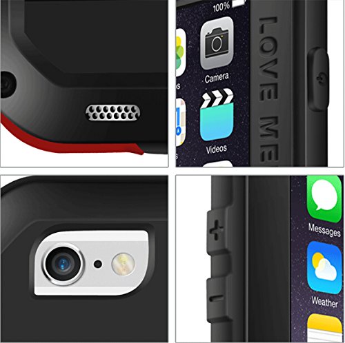 iPhone 6 6S Plus caso A prueba de golpes polvo suciedad nieve prueba de metal de aluminio Gorilla cristal protecci  n Case Cover para Apple Iphone 6  PLUS iphone 6S Plus  compatible con Apple iPhone 6
