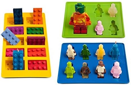 Lucentee Silly Ice Cube Trays Candy Molds, Building Bricks and Figures with Bonus Ebook by LUCENTEE