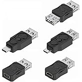chenyang USB 2.0 Anschluss Micro ＆ Mini USB 5Pin auf USB 2.0 OTG Datenladekonverter Adapter 5 Stück/Set