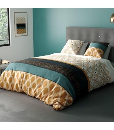Housse de couette + 2 taies 240 x 260 cm Passion anthracite