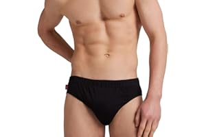 LUDOR Liabel Slip Uomo in Cotone. Confezione da 3 o 6 Mutande da Uomo Bianche o Colorate.Taglie Over Size in 100% Cotone Traspirante