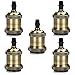 Produktbild 5x Vintage Edison Stehlampe Fassung, MOTENT Retro Industrielle Antik E27 Lampenfassung DIY Pendelleuchte Lampe Halter Zubehör für Loft Flur Schlafzimmer Bar Café Laden Salon Restaurant