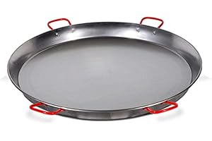 GARCIMA La Ideal 2898300 Paellera in Ferro Spazzolato, Diametro 90 cm, Argento