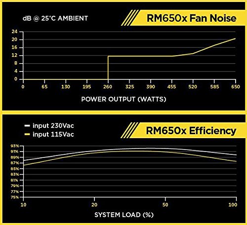 Corsair RM650x - Fuente de alimentaci  n  Totalmente Modular  80 Plus Gold  650 W  EU  Negro