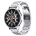 Price comparison product image Antube Compatible for Samsung Galaxy Watch 46MM SM-R810, Gear S3 Classic/Frontier Smartwatch Replacement Watch Band Women Men 22mm Stainless Steel Metal Bracelet Strap (Silver)