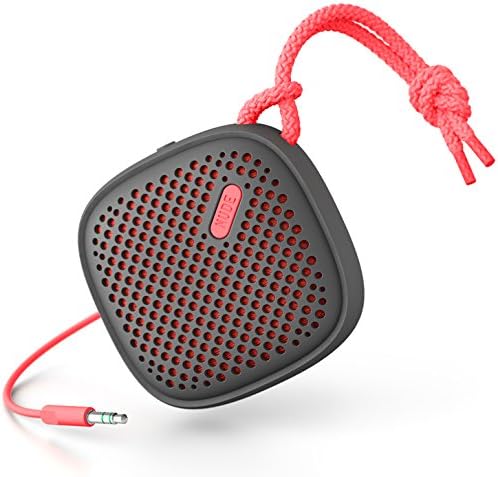 NudeAudio Move S (Wired) Portable Wireless Speaker Charcoal/Coral