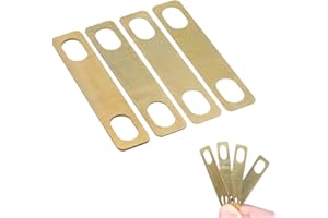 ADIPN 4Pcs Guitar Brass Neck Shims 0.2mm 0.5mm 1mm Thickness Brass Shims for Electric Guitar Bass Luthier Tools,GY21072001