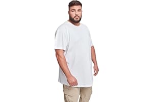 Urban Classics Herren T-Shirt Shaped Long Tee, T-Shirt aus Baumwolle für Männer, länger geschnitten