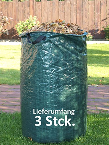 Geeston 3x Gartenabfallsack Laubsack 120 Liter