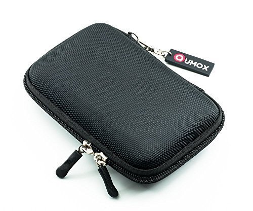 QUMOX Schwarz 2.5 HDD Nylon-Tasche für tragbare Festplatte Fall zwei Reißverschlussen