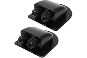 GOIYZTTR 2 Pezzi Passacavo Solare Impermeabile IP68 Pressacavo Solare Ingresso Cavo Nero ABS Doppio Entrata del Cavo per Camper e Caravan Pannello Solare