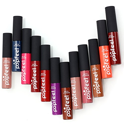 ROMANTIC BEAR 12 Farben Wasserdichte Matten Flüssiger Lippenstift Lang Anhaltende Kosmetik-Set - 4