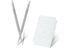 KUOXAN 4 pcs Nail Etching Tool Pusher Etching Tool Nails Nail Prep Tools Nail Etching Tool Grit Pads Cuticle Tools Metal Cuticle Pusher Tool,for Manicure Pedicure and Polishing Nails and Dead Skin On Nails