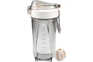 LPAMABA Bottiglia Shaker per Proteine con Pallina Shaker,Contenitore per Proteine con Sfera di Miscelazione da 500ml,Shaker per Frullati Proteici per Palestra, Allenamento, Fitness
