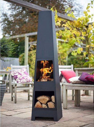 La Hacienda Terrassenofen/ -heizung mit Holzspeicher aus Stahl, 150 cm - 2