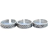 Trend Collection Silver Plated Wedding Ring Caesar Triangle Crown Model Adjustable Unisex Ring Set