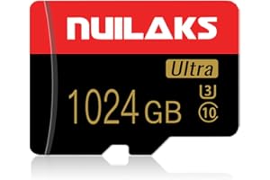 NUILAKS 1TB Micro SD Karte 1TB Micro Memory SD Karte mit Adapter (Klasse 10 High Speed) für Kamera, TF Speicherkarte für Telefon Computer Spielkonsole, Dash Cam