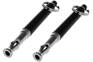 Vankra Dog Training Whistle, Flute Ultrasonic High Pitch Silent Whistle for Neighbors' Dogs Stop Barking Pet trainer Drive Big Dogs away (Black)