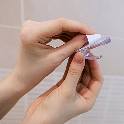 Tatkraft Beiner Stark Klebehaken Bad und Küche Klar Transparent Selbstklebend Plastik 3 tk - 3
