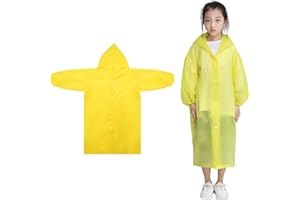 Tinsellns Kids Raincoats, Kids Waterproof Rain Coat Boys Girls Rain Poncho Rain Jacket with Hood EVA Emergency Raincoats, for Outdoor Climbing Cycling Hiking Camping