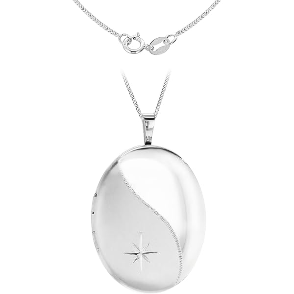 Ciondolo Ovale Tuscany Silver Con Dettaglio Celtico Inciso In Argento 925 Riciclato – Su Catena Curb 46cm, Elegante E Ipoallergenico.