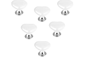 XZSKD 6 Pcs Toilet Flush Button, Toilet Button, Toilet Push Button, Air Push Button Toilet Flush, Heart-Shaped Toilet Press Tool Flush Buttons Replacement for Women Long Nailmanicures