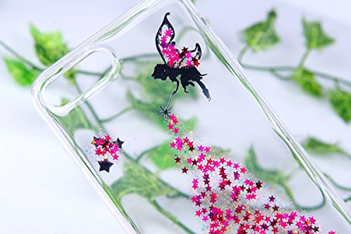 Ikasus     Carcasa de silicona para iPhone 7 Plus de 5 5  pulgadas  dise  o con estrellas brillantes   ngel ni  a  modelo ultra fino  transparente  flexible  ultra delgado  iPhone 8 Plus Case iPhone 7 Plus Case