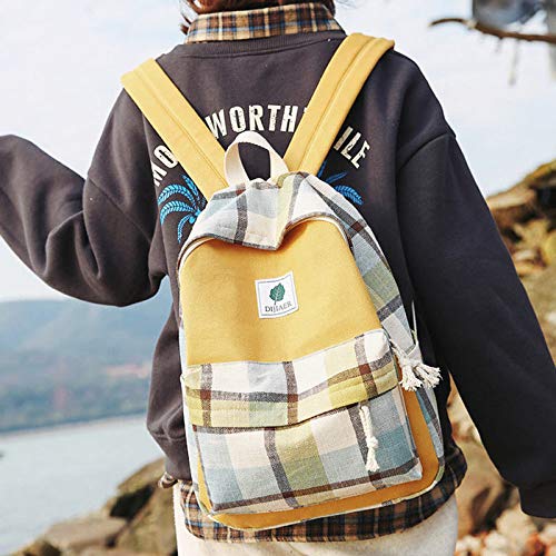 Preisvergleich Produktbild QWKZH Leinwand Rucksack weibliche College Wind Gymnasiast Reiserucksack Druck