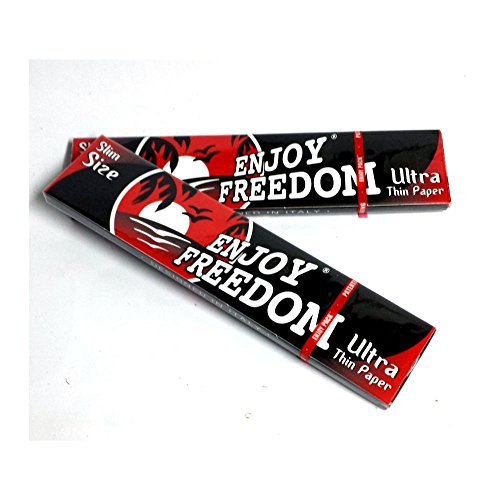 Preisvergleich Produktbild 2 x Zigarettenpapier Enjoy Freedom Black Slim CF 50 Stück