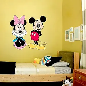 Pixel Print Vinyl Cartoons Wall Sticker, 23.62 x 23.62 x 0.39 Inches, Multicolour