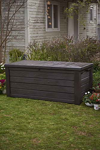 Keter Westwood Kunststoff Deck Container Box Outdoor Terrasse Garten Möbel 150 gal, braun - 8