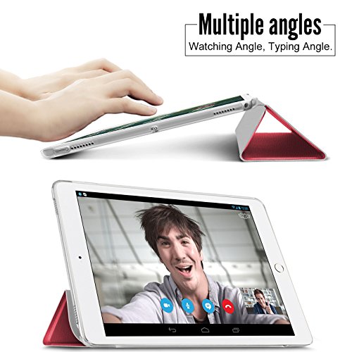 iPad Pro 10,5 Hülle, Infiland Ultra Smart Slim Lightweight Schutzhülle Cover für Apple Neu iPad Pro 10,5″ Display 2017(mit Auto Schlaf / Wach Funktion)(Rot) - 7