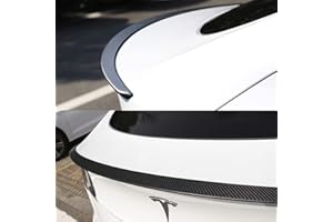‎SHOWEV ShowEv Tesla Model Y Real Carbon Fiber Spoiler Kofferraumklappe Spoiler Flügel Tesla Y Zubehör (Matt)