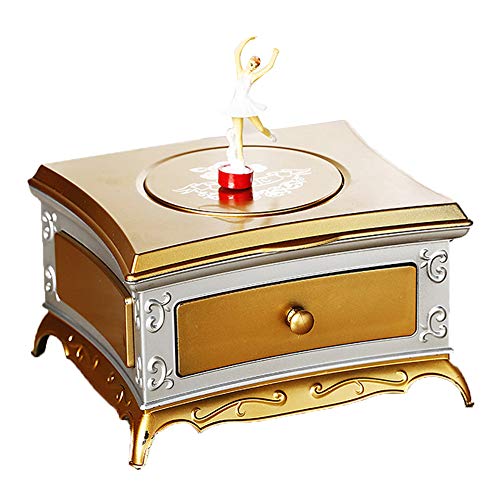 Preisvergleich Produktbild Yeshai3369 Mini-Schmink-Spieluhr, Make-up-Spiegel, Schublade tanzende Ballerina, Mädchen, Spielzeug, Geschenk