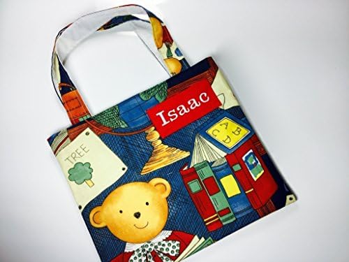 Kids Mini Tote With Optional Personalisation Handmade Vintage School Room Design Handmade By Babahoot