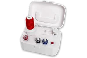 Singer Bobbin Winder Bobinadora de Bobina, Fácil de Enrollar con una Sola Pulsación, Apagado Automático, Compacto y Portátil, Ideal Devanador De Canillas Para Operaciones De Cosido, Blanco