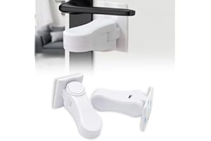 ZILZUFA 2 Pcs Blocca Porta per Sicurezza Bambini, Blocca Maniglia Porta Senza Strumenti, Blocca Porta Antintrusione Facile da Installare, Protezione per Tute le Porte