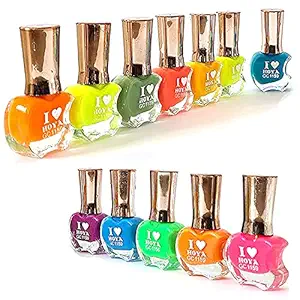 Sweet Girl 3 days Long lasting Matte Summer to Spring Collection Nail Polish Fantastic Color Set Combo of 12 Pc. Multicolor Pack of 12 ( with 10 acrylic nail )
