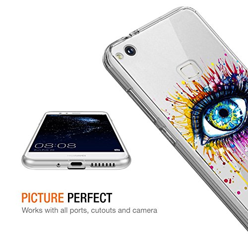 Huawei P10 Lite hÃ¼lle, Eouine Ultra Slim Soft TPU Muster SchutzhÃ¼lle Silikon StoÃŸfest Bumper Case Cover fÃ¼r Huawei P10 Lite 5.2-inch Smartphone (Auge)