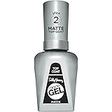 Sally Hansen Miracle Gel Top Coat Matte ohne künstliches UV Licht, versiegelnder Überlack, matt, mit Gel Finish, 14.7 ml (1er