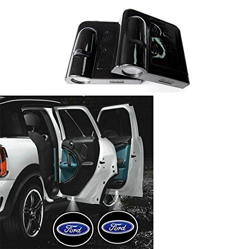 Soondar 2 x Wireless No Drill Type Led Laser Door Shadow Light Welcome Projector Light Led Car Door Logo Shadow Emblems - No Drilling Required