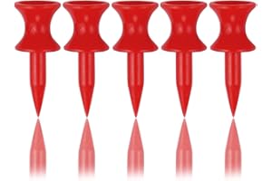 Zivisk Tees de golf rouges en plastique 32 mm 100 pièces Petit Castle Golf Tees 1 1/4"