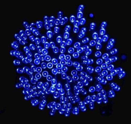 JnDee™ BLUE Solar Fairy Lights 22M 200 Quality Superbright LED's Multi Function Indoor / Outdoor Garden, Party, Tree Lights