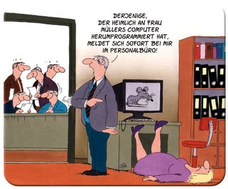 Uli Stein Mousepad Frau Müllers Computer