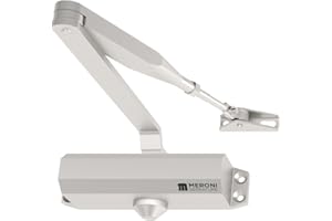 MERONI SERRATURE Guardian DADC11003STNA Chiudiporta, Forza Variabile EN 2/3/4, Argento