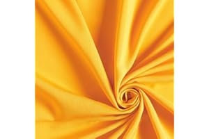 AZ MERCERIE Tessuto Puro Cotone in Tinta Unita venduto al mezzo metro, 1 qtà=50cm; 2 qtà=100cm, per creazioni di abbigliamento, biancheria, accessori, cuscini, tende e federe. (GIALLO 332)