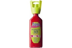 DIAM'S Peinture 3D Tous Supports, Red, 37 ml